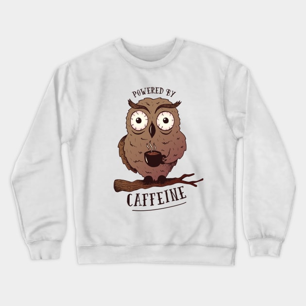 Caffeine Owl Crewneck Sweatshirt by LR_Collections